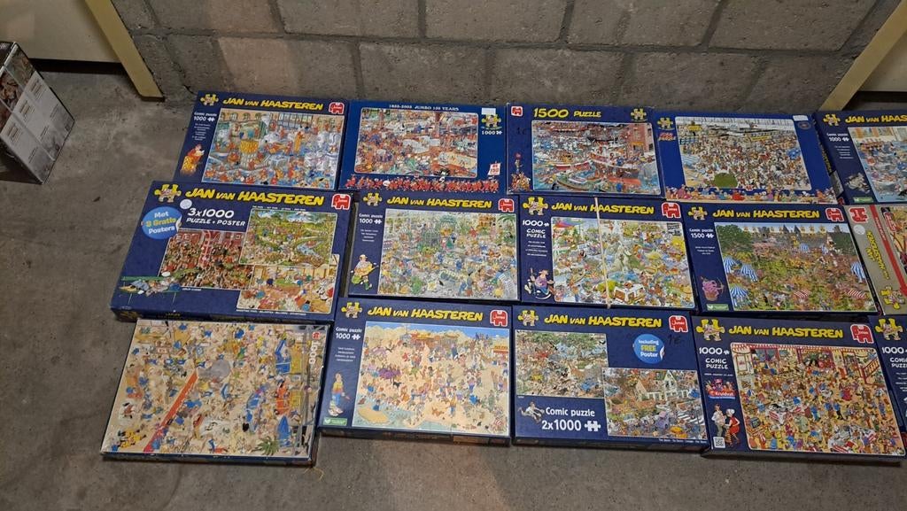 Puzzels Jan van Haasteren, Ophalen, 500 t/m 1500 stukjes, Zo goed als nieuw