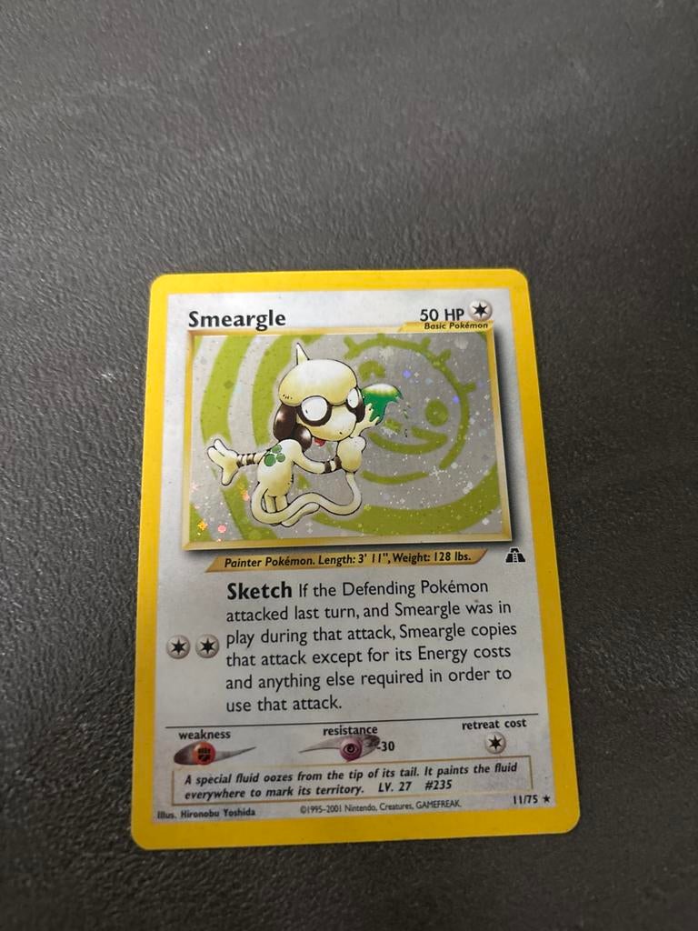 Smeargle Holo Pokemonkaart - Expedition Base Set 11/75, Ophalen of Verzenden, Zo goed als nieuw, Losse kaart, Foil