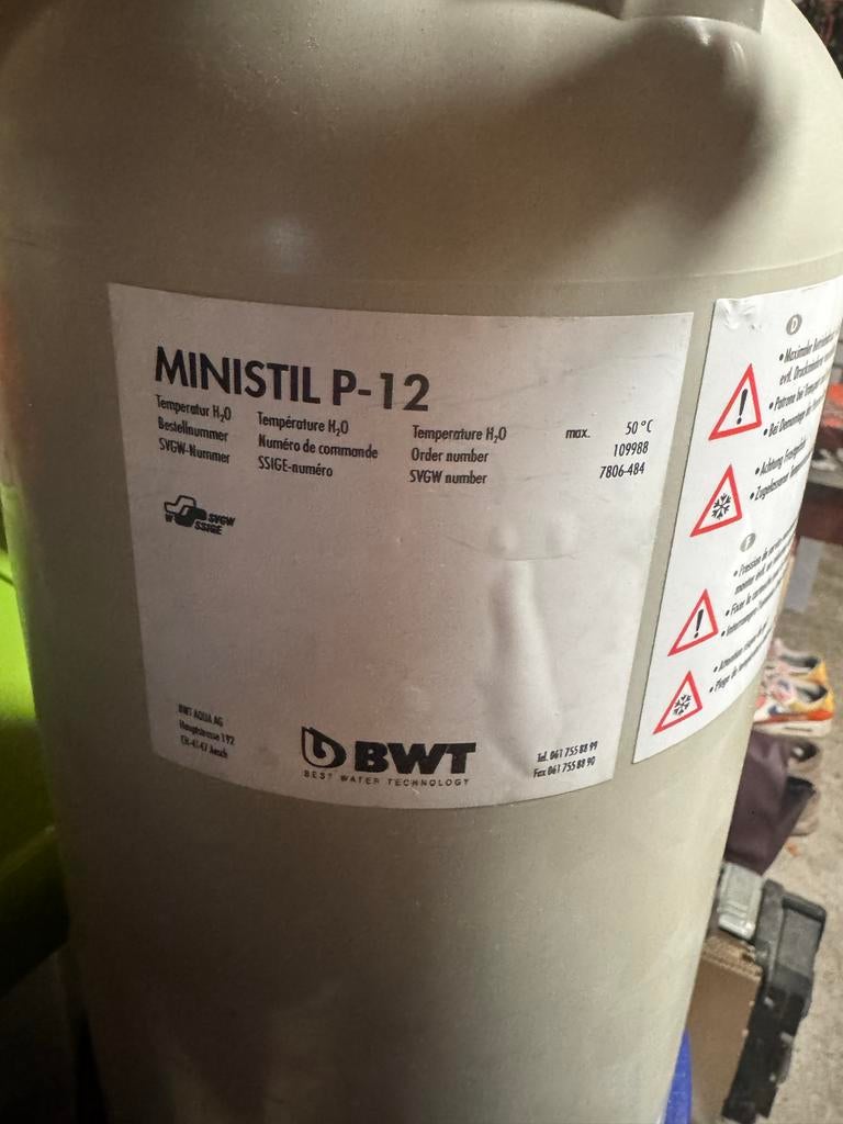 BWT Ministil P-12 Waterontharder, Ophalen