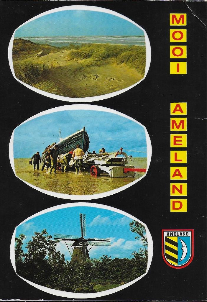 Ame39 gelopen ansichtkaart mooi Ameland, Ophalen of Verzenden, 1980 tot heden, Gelopen, Waddeneilanden