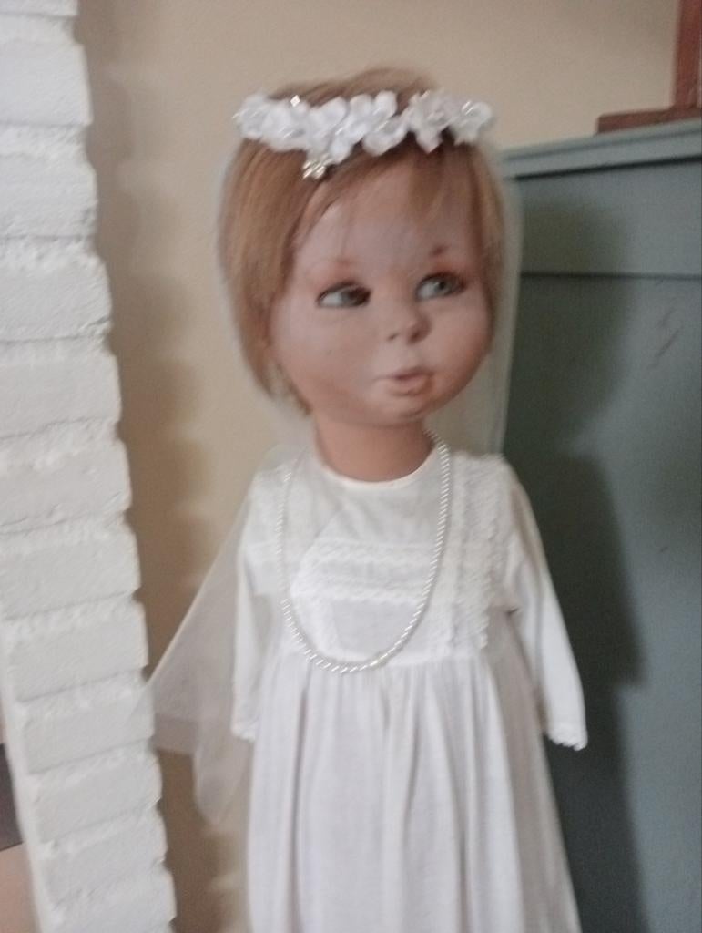 Mooie brocante kinder paspop, Ophalen