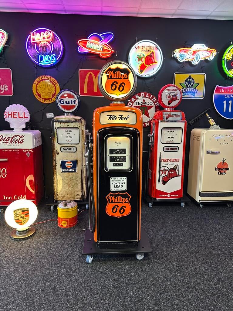 Unieke Amerikaanse benzinepomp Wayne 80 Phillips Gas Pump, Ophalen, Gebruikt