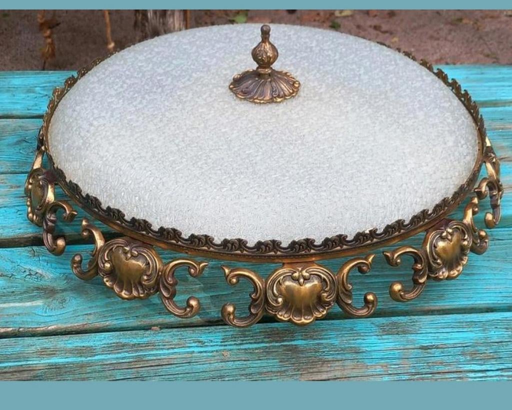 Vintage XL Plafondlamp, Duits Design jaren 70 ijsglas., Ophalen of Verzenden, Gebruikt, Glas, Vintage