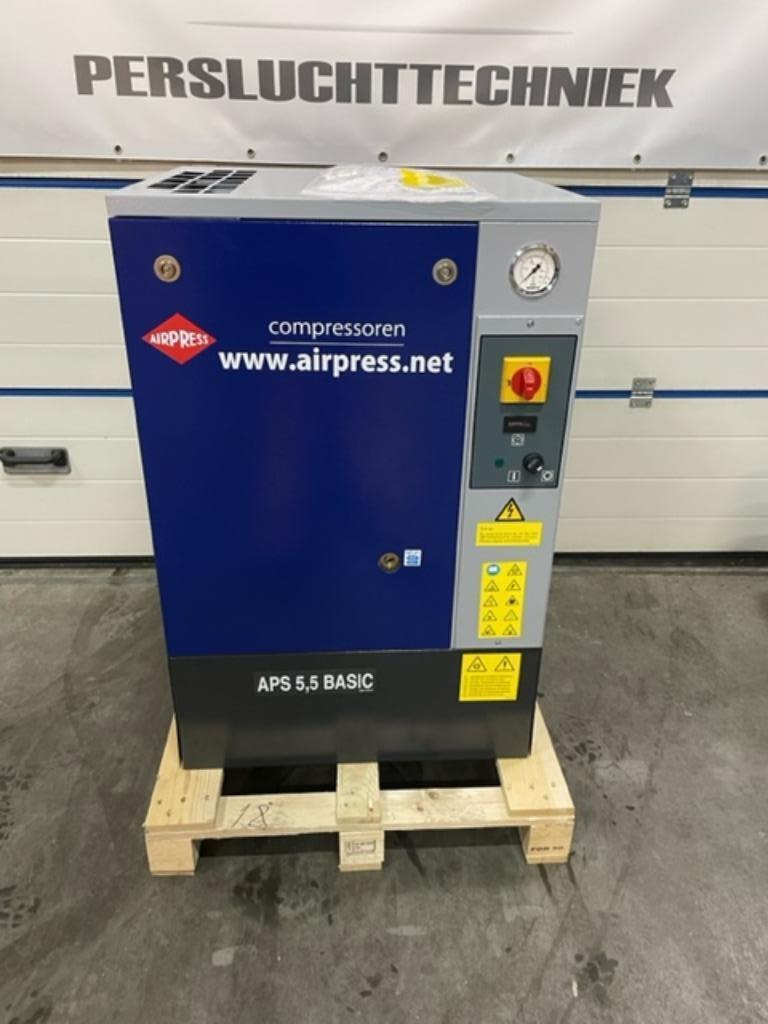 Airpress APS5,5 schroefcompressor Inruil mogelijk, Doe-het-zelf en Verbouw, Compressors, 100 liter of meer, Nieuw, Geluidgedempt