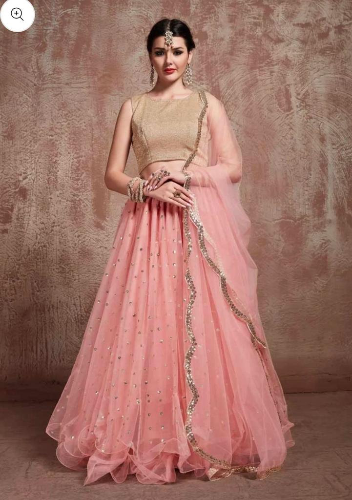 Roze Lehenga, Overige typen, Nieuw, Ophalen of Verzenden, Roze