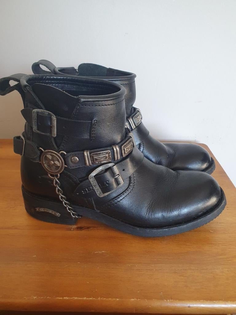 Sendra biker boots laarsjes mt 40, Ophalen of Verzenden, Zo goed als nieuw, Zwart