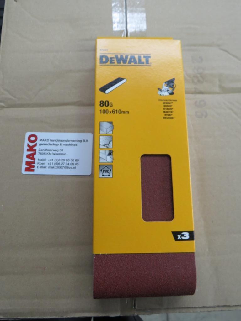 DEWALT DT3322-QZ SCHUURBAND SCHUURBANDEN 100X610MM K80, Ophalen of Verzenden, Nieuw, Bandschuurmachine