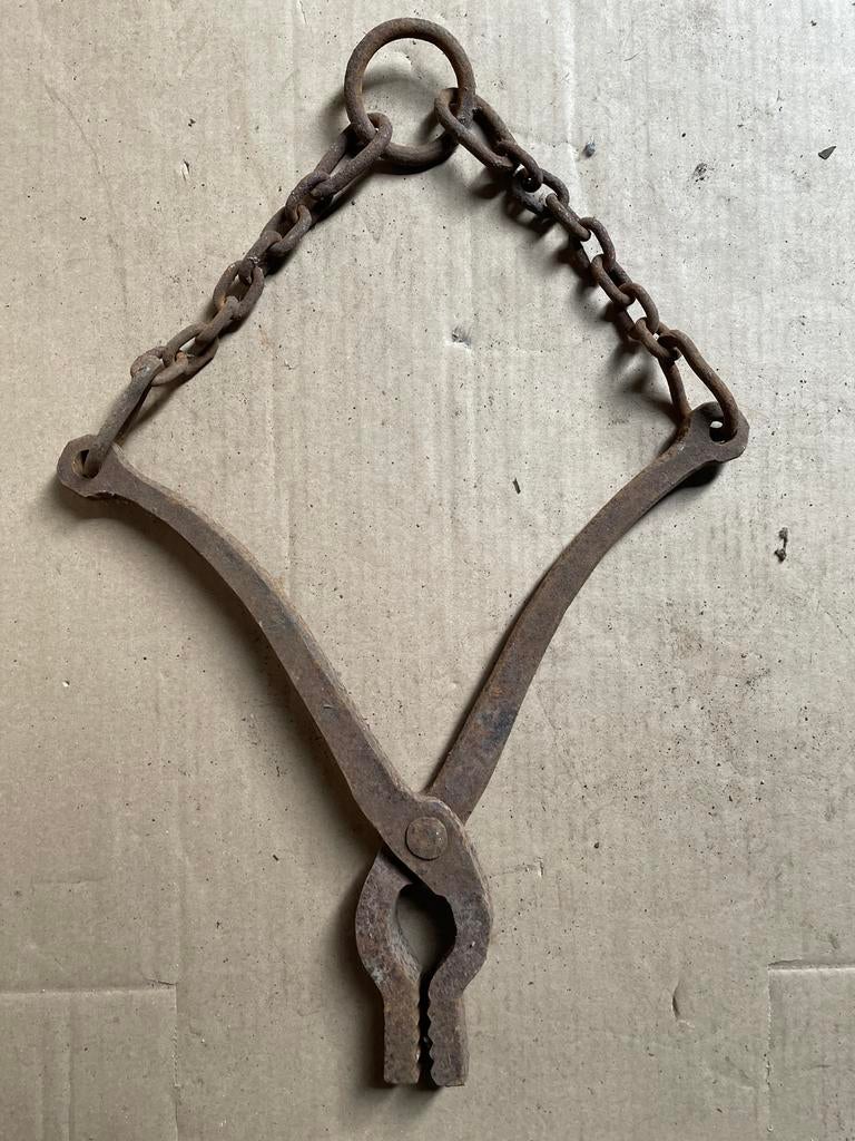 Antiek Oud Hollandsch gereedschap, zakklem, zakknijper, Ophalen
