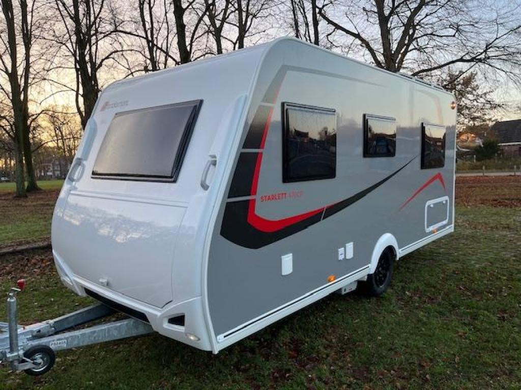 Sterckeman Starlett Graphite 470 CP Incl. Voortent en Mover, Caravans en Kamperen, Caravans, Overige typen, Sterckeman, Rondzit