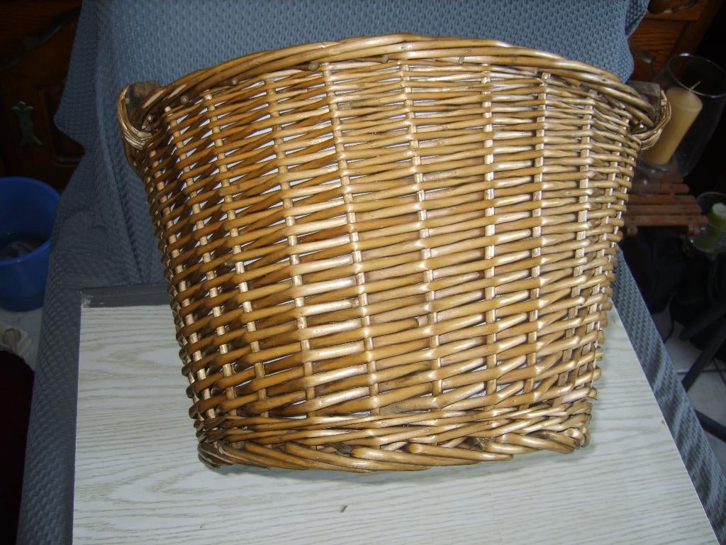 Rieten mand, Ophalen, Mand, Rond, Zo goed als nieuw