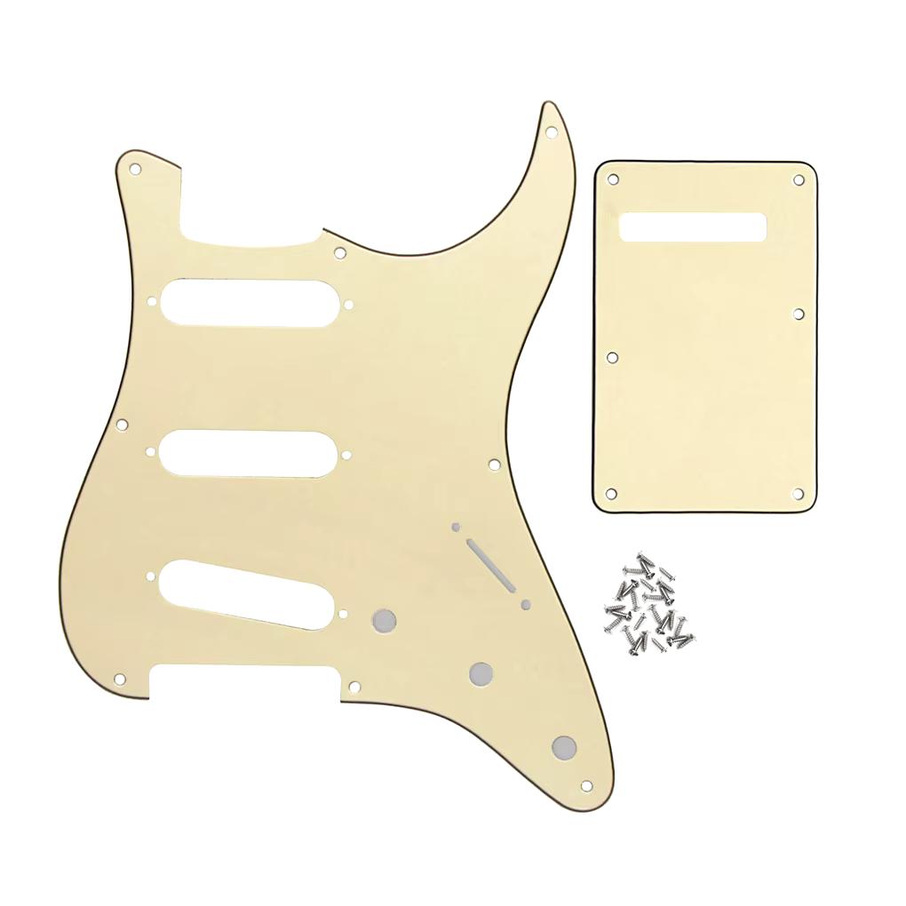 3-laags stratocaster cream sss pickguard 8 hole, Moku Custom Guitars, Nieuw, 4613CB, Ophalen of Verzenden