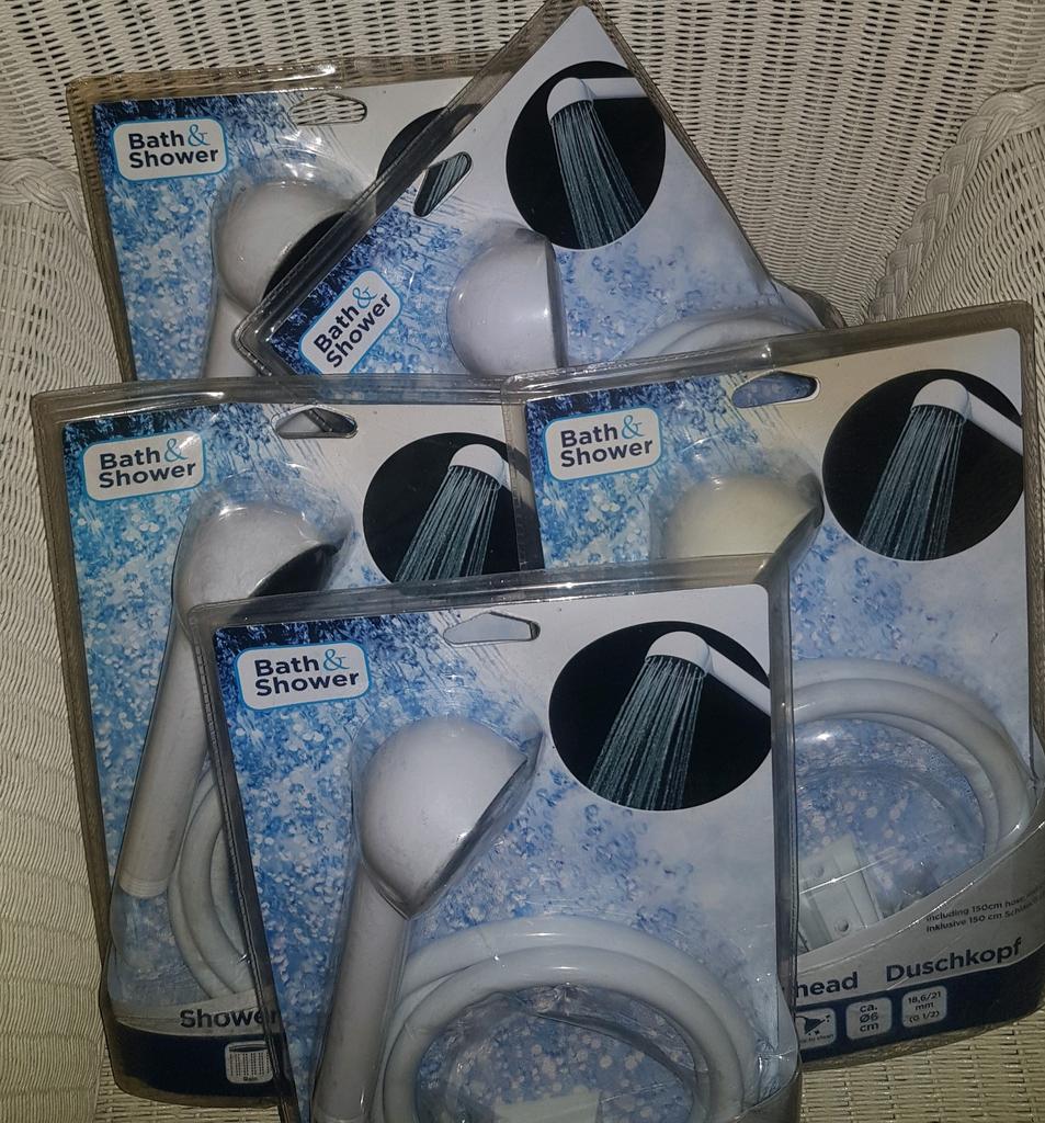 Partij van 5 douche kop setjes, Ophalen of Verzenden, Nieuw, Wit