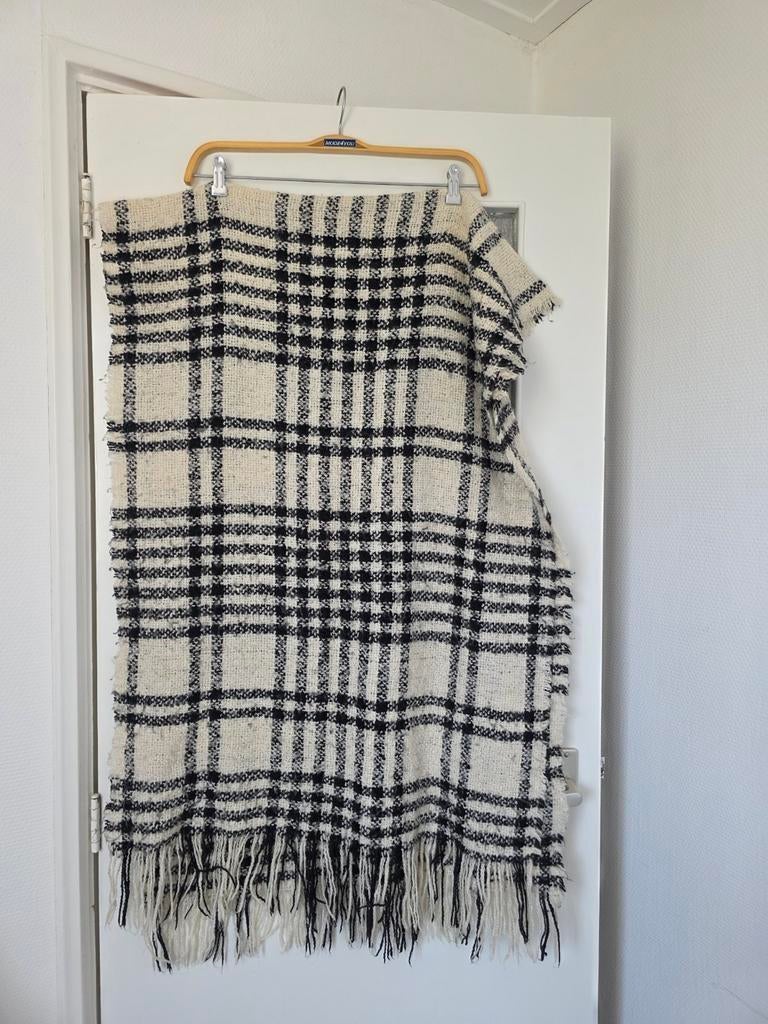 Geruite sjaal in zwart en wit, Ophalen of Verzenden