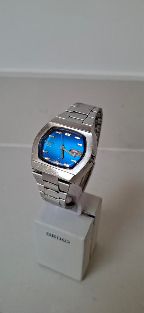 Vintage Seiko automatic blue TV dial 7009-5030, Ophalen of Verzenden, IOS