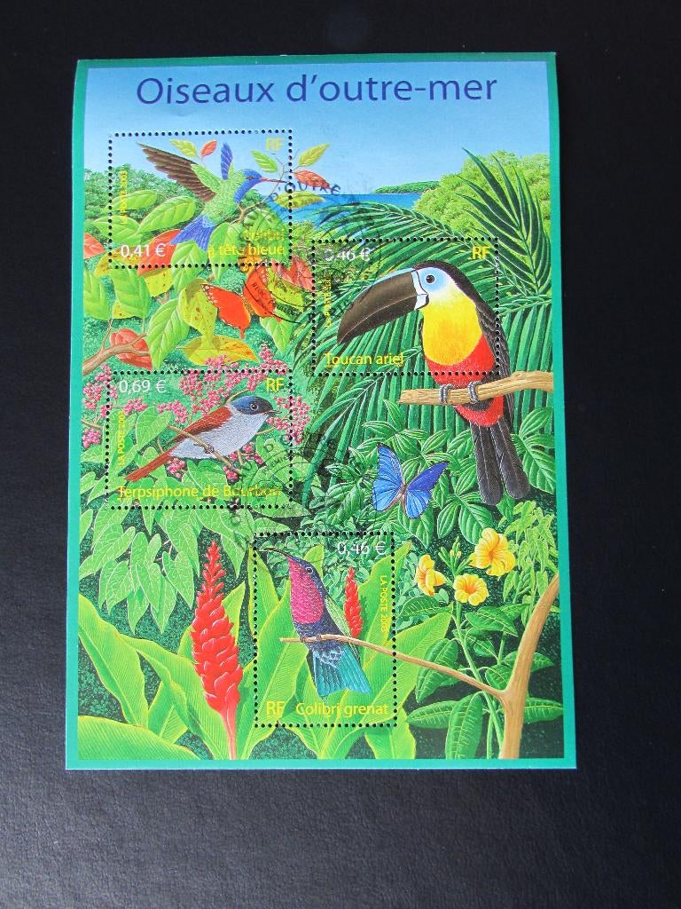 Postzegel Vogel: Vel met 4 Vogels uit Frankrijk, Postzegels en Munten, Ophalen of Verzenden, Postfris, Dier of Natuur