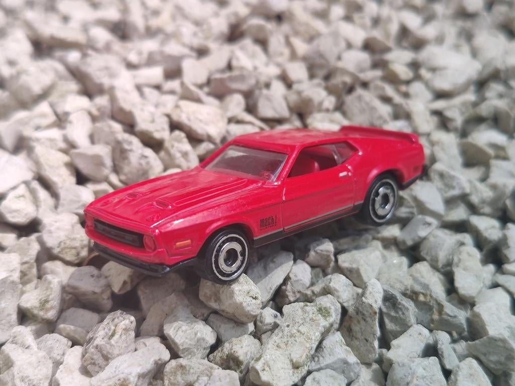 Hot Wheels Ford Mustang Mach 1 ROOD, Ophalen of Verzenden, Zo goed als nieuw, Auto
