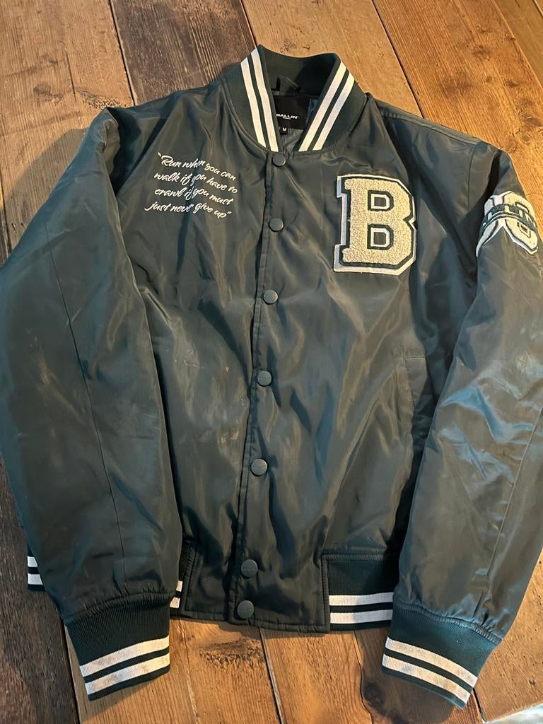 Ballin Jongensjas Maat M Donkergroen, Kleding | Heren, Jassen | Zomer, Gedragen, Maat 48/50 (M), Groen, Ophalen of Verzenden