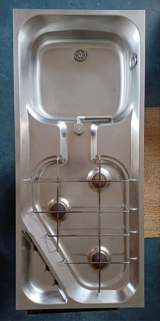 Smev 923 RVS camper inbouw keuken, Caravans en Kamperen, Ophalen, Gebruikt