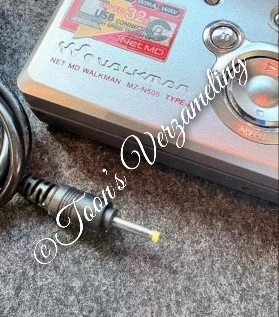 *NIEUW* Portable Minidisc adapter! Gele kleine plug 3volt, Verzenden, Minidisc-recorder