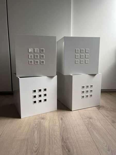 20x diverse kleuren Lekman bakken manden kallax Ikea ZGAN!, Ophalen, Minder dan 50 cm, Zo goed als nieuw, Minder dan 40 cm