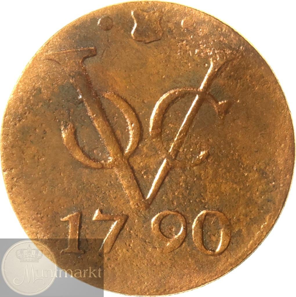 V.O.C. - Utrecht - Duit 1790 - Klein muntmeesterteken, Postzegels en Munten, Munten | Nederland, Ophalen of Verzenden, Vóór koninkrijk