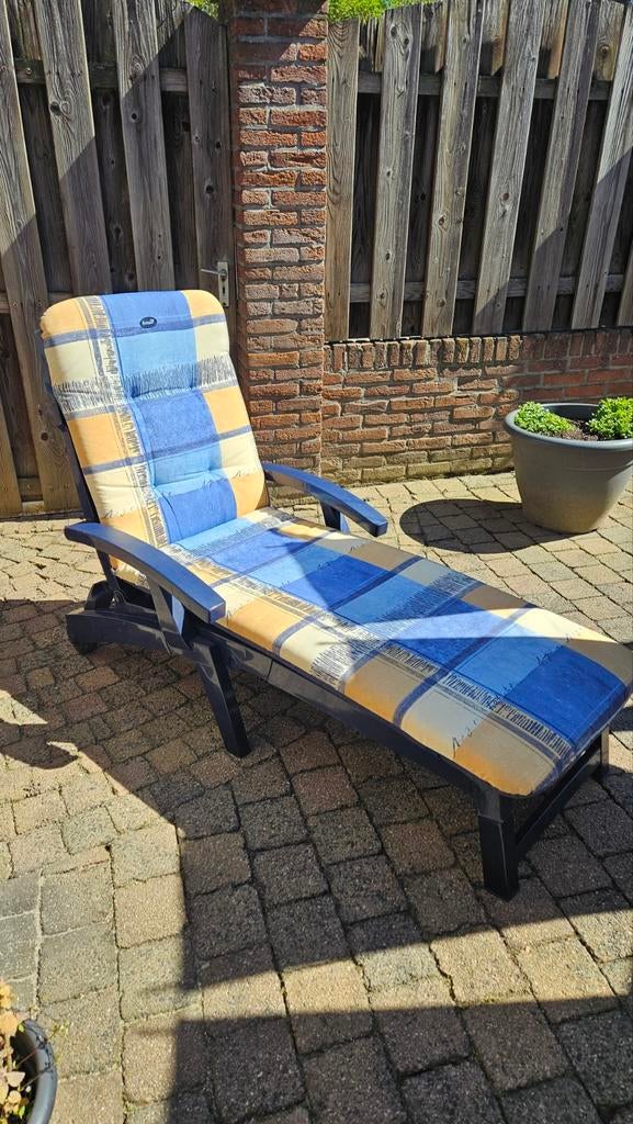 Kunststof ligbed (Aquarius) met Hartman kussen, Tuin en Terras, Ligbedden, Ophalen, Gebruikt, Kunststof