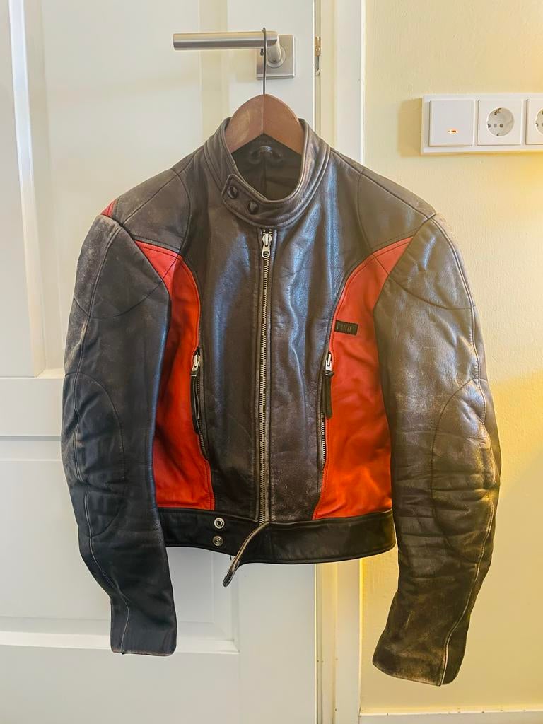 Vintage WMW Leren Motorjas - Maat S, Ophalen of Verzenden, Tweedehands, Heren, Jas | leer