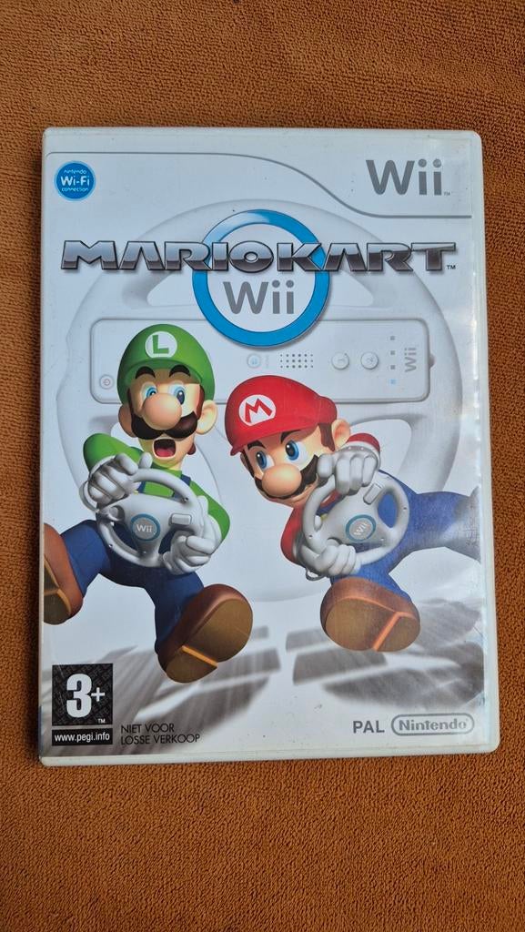 Mario Kart Wii met stuur!, Gebruikt, Racen en Vliegen, Ophalen of Verzenden, Eén computer