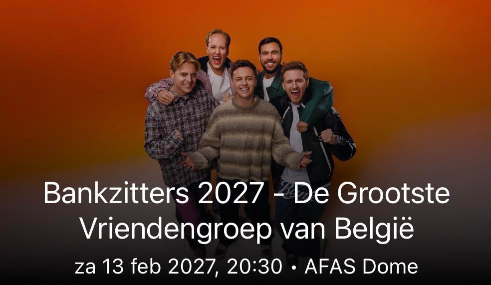 Per stuk of meer: Tickets Bankzitters 2027 Antwerpen/Belgie, Tickets en Kaartjes, Eén persoon, Februari