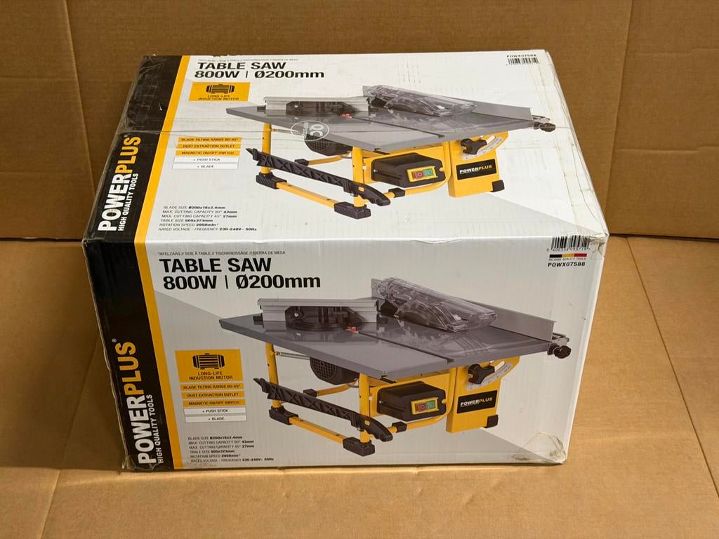 Nieuwe Powerplus POWX07588 Tafelzaag 800W, Ophalen, Overige typen, Nieuw, 600 tot 1200 watt