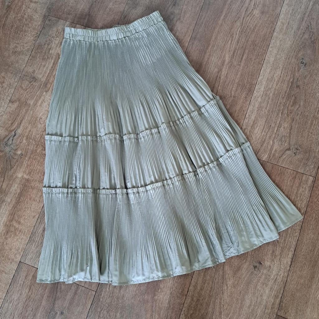 plisse rok groen mt. 36 maxi, Ophalen of Verzenden, Zo goed als nieuw, Maat 36 (S), Dazy