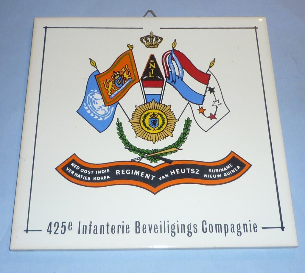 Regiment van Heutsz 425e Infanterie Beveiligings Compagnie, Ophalen of Verzenden, Landmacht, Nederland, Embleem of Badge