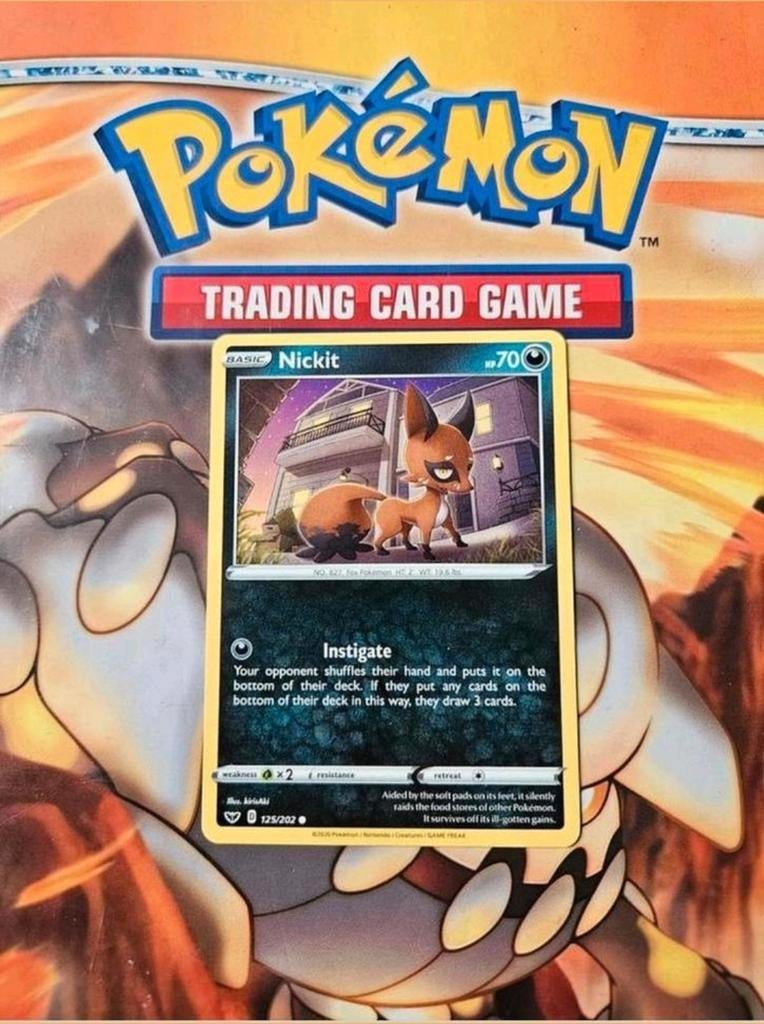 Nickit 125/202 Sword&Shield base set pokemon kaart nm, Hobby en Vrije tijd, Verzamelkaartspellen | Pokémon, Ophalen of Verzenden