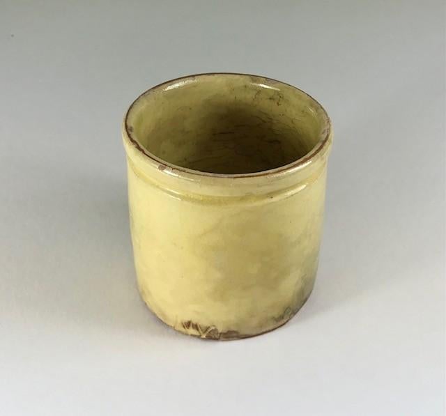 Antieke Franse Novia confit pot rijk geel geglazuurd, Ophalen of Verzenden