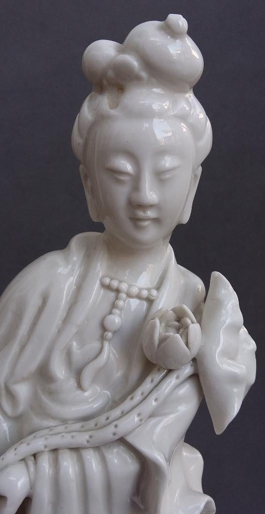 20 ste eeuw Blanc de Chine Porselein Chinees Guanyin Beeld, Ophalen of Verzenden