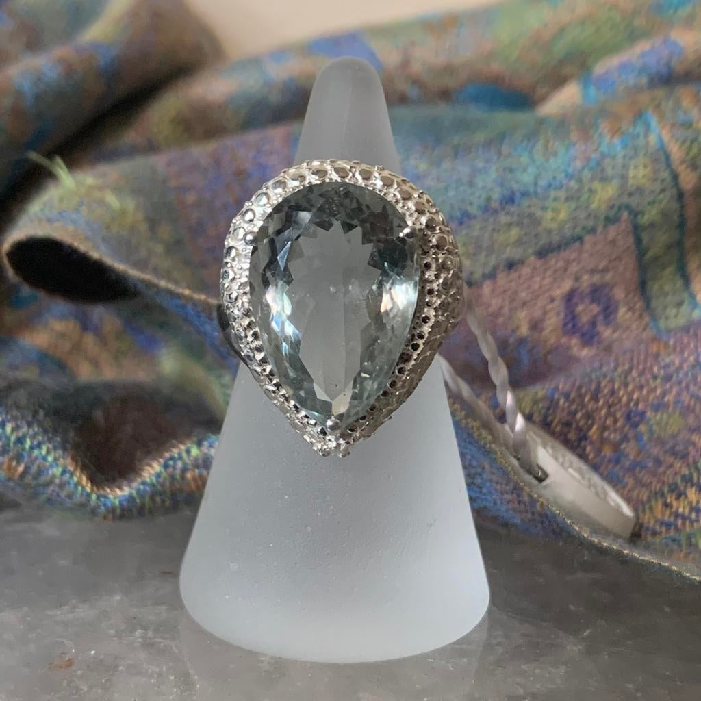 Prasioliet amethist groen beschermt sjamaan eyecatcher uniek, Nieuw, Ophalen of Verzenden, 17 tot 18, Dame of Heer