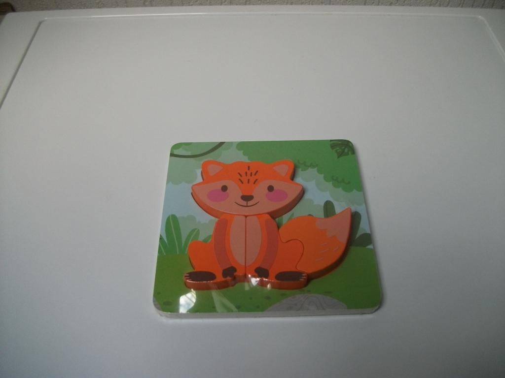 Inlegpuzzel vos 4 delig (nieuw), Ophalen of Verzenden, Nieuw