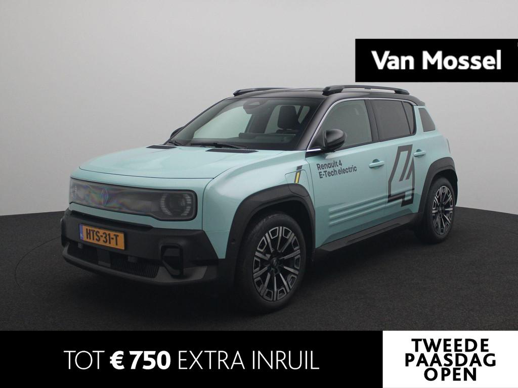 Renault 4 E-Tech electric comfort range iconic 52 kWh | Demo, Auto's, Stof, 150 pk, 31 min, Origineel Nederlands