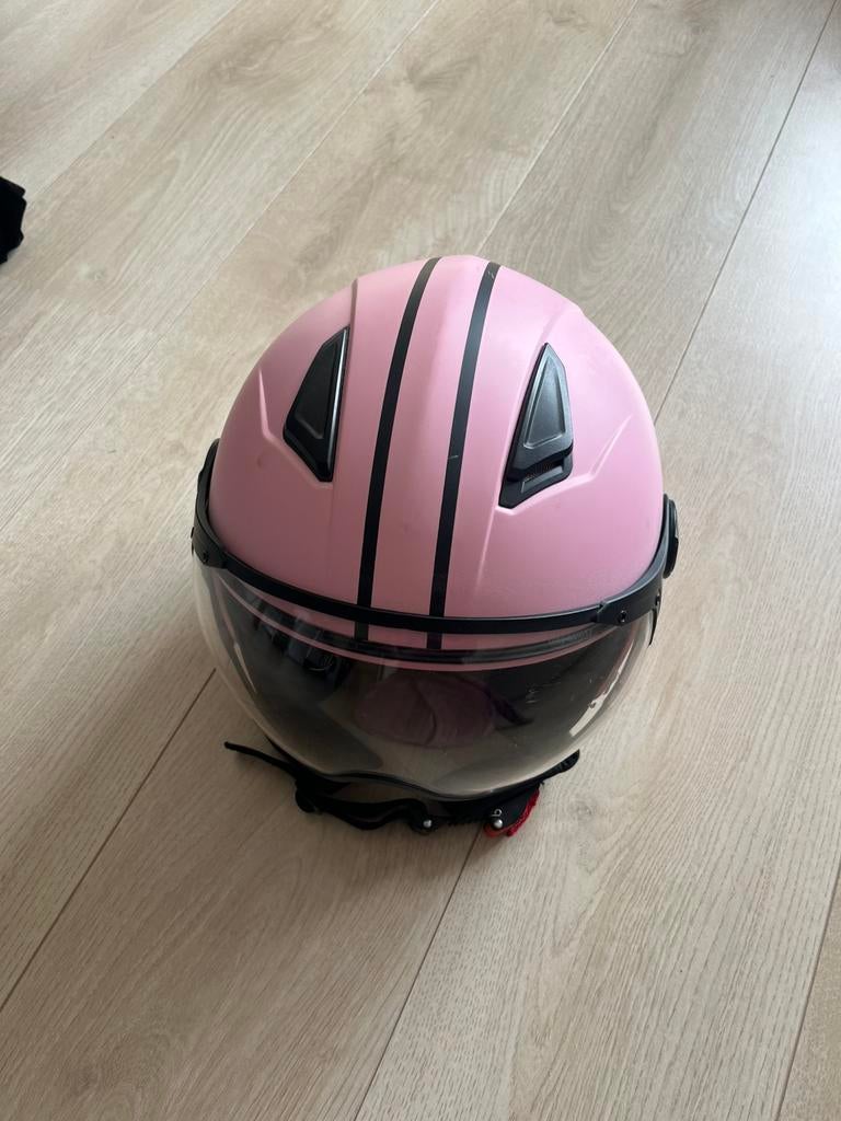 Roze scooter brommer helm Vito, Ophalen of Verzenden, Gebruikt, Medium