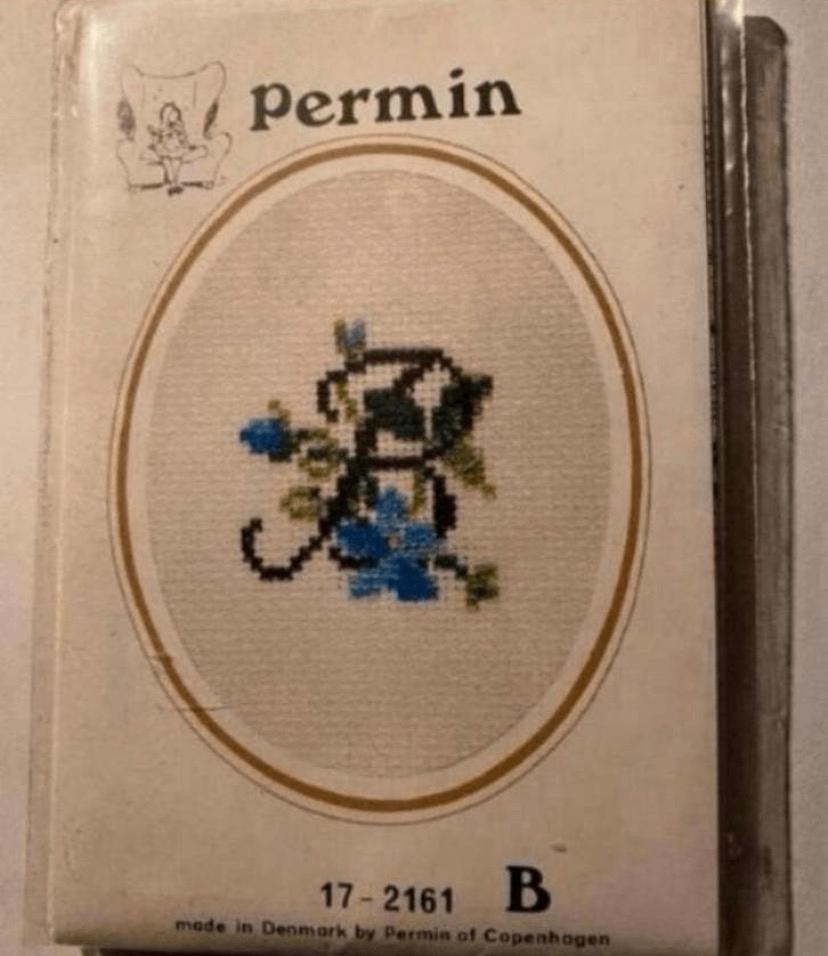 BORDUURPAKKET PERMIN OF COPENHAGEN KAART, Hobby en Vrije tijd, Borduren en Borduurmachines, Verzenden, Nieuw, Handborduren, Borduurpakket