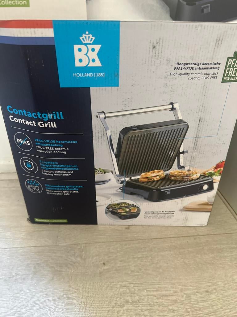BK Holland Contactgrill - Nieuw in doos, ., Nieuw, Ophalen of Verzenden, .
