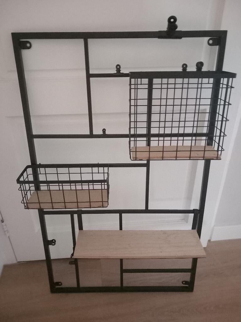 Wandrek, Ophalen, Metaal, Industrieel, Zwart