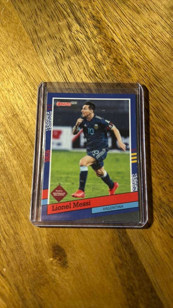 Lionel Messi Tribute Panini Donruss, Ophalen of Verzenden, Zo goed als nieuw, Plaatje