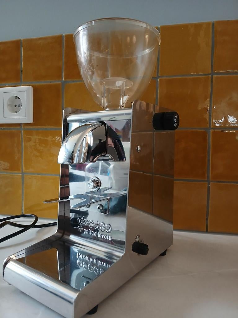 Ascaso i-steel i1t koffiemolen chroom met timer, Witgoed en Apparatuur, Koffiezetapparaten, Ophalen of Verzenden, Zo goed als nieuw