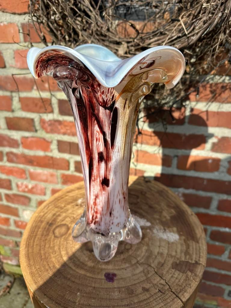 Glazen vaas vintage, Ophalen of Verzenden