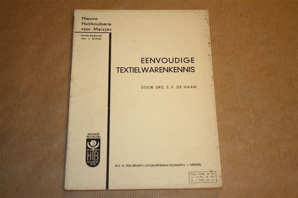 Eenvoudige Textielwarenkennis - Ca 1950, Ophalen of Verzenden, Gelezen, Overige onderwerpen