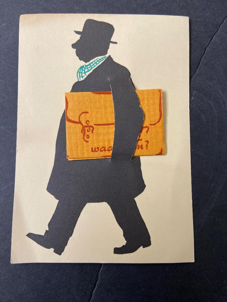 Den Haag JK van Rietdijk Lange Poten 15 a Den Haag., Ophalen of Verzenden, 1940 tot 1960, Ongelopen, Zuid-Holland