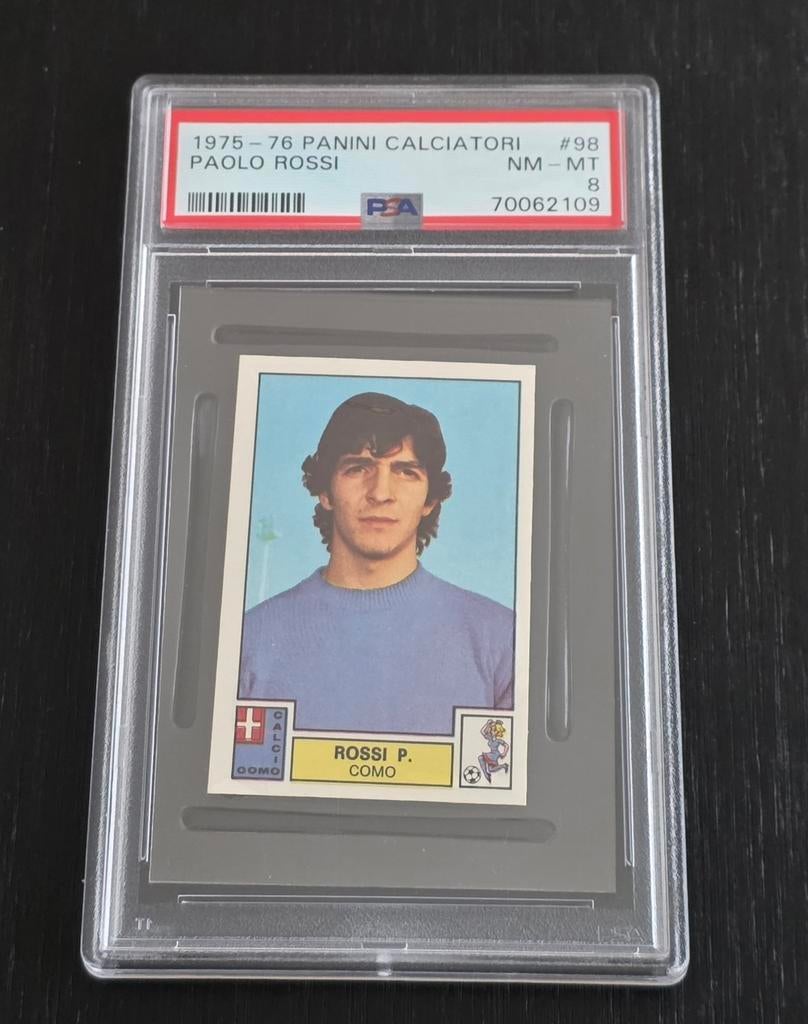 Paolo Rossi Rookie kaart PSA 8, Verzenden, Buitenlandse clubs, Spelerskaart