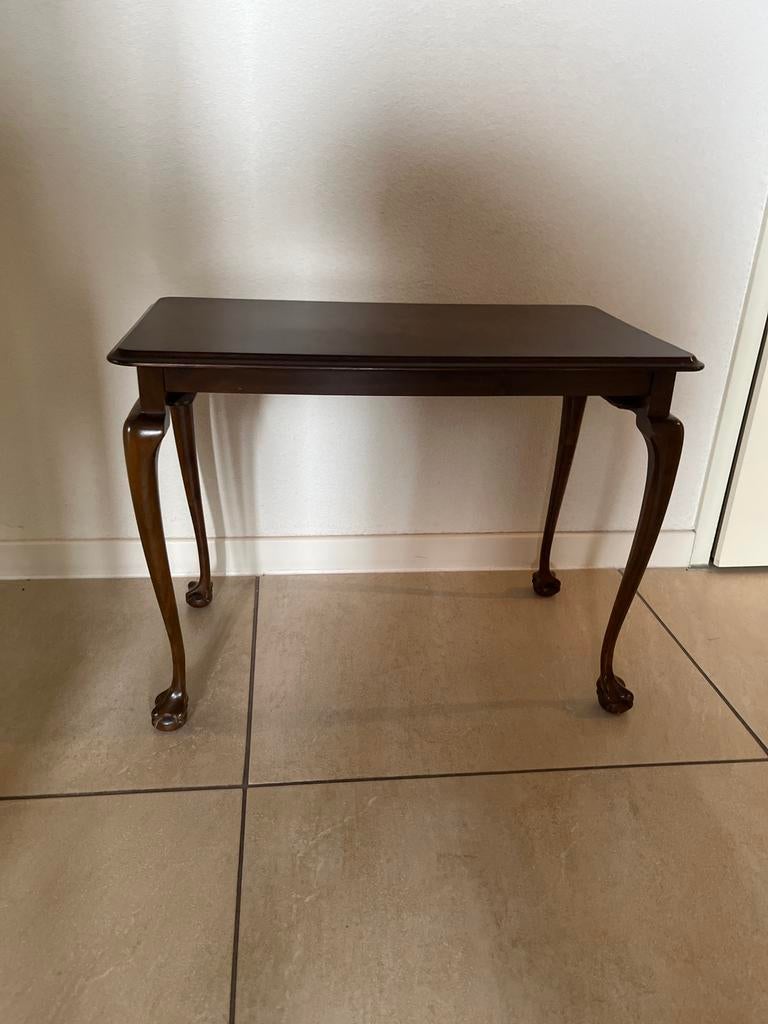 Klassiek mahonie bijzettafeltje – Queen Anne stijl, Ophalen of Verzenden