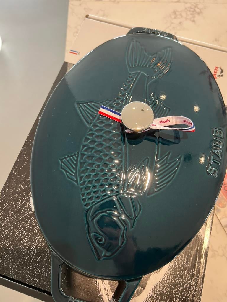 Staub ovenschaal 33 cm La Mer nieuw, Gietijzer, Nieuw, Ophalen of Verzenden, Staub